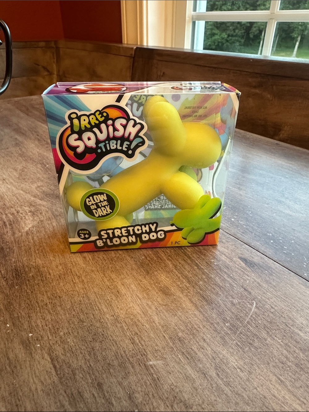 Ja-Ru Irre-Squish-tible Glow In The Dark B’loon Dog - NEW
